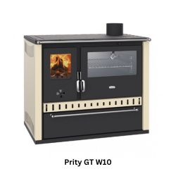 Wood cooker stove with back boiler prity gt w10